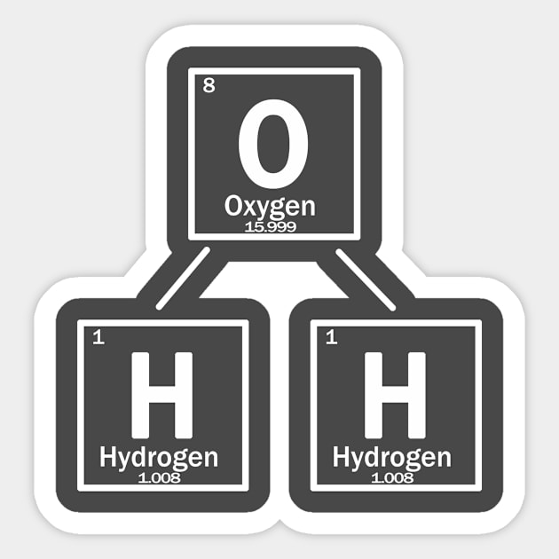 H2O Water molecule Sticker by Context